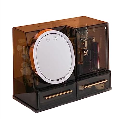 Kosmetik-Aufbewahrungsorganisator Make-up-Organizer mit LED-Spiegel und Ventilator, große Kosmetik-Aufbewahrungsvitrine, wasser- und staubdichter Hautpflege-Organizer for Badezimmer und Schminktisch A Kosmetik-Aufbewahrungsorganisator Make-up-Organizer mit LED-Spiegel und Ventilator, große Kosmetik-Aufbewahrungsvitrine, wasser- und staubdichter Hautpflege-Organizer for Badezimmer und Schminktisch A von birene
