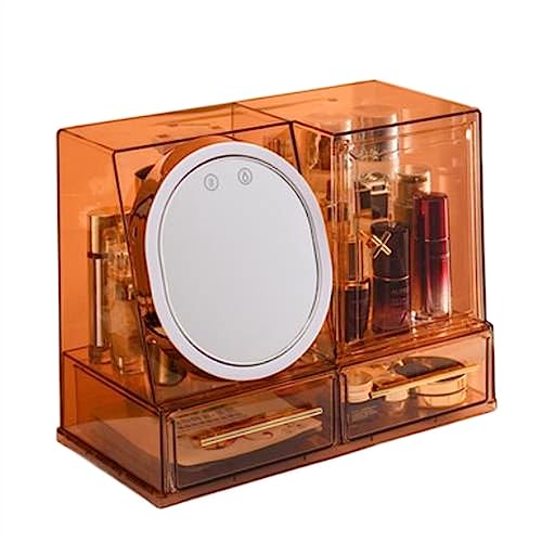 Kosmetik-Aufbewahrungsorganisator Make-up-Organizer mit LED-Spiegel und Ventilator, große Kosmetik-Aufbewahrungsvitrine, wasser- und staubdichter Hautpflege-Organizer for Badezimmer und Schminktisch A Kosmetik-Aufbewahrungsorganisator Make-up-Organizer mit LED-Spiegel und Ventilator, große Kosmetik-Aufbewahrungsvitrine, wasser- und staubdichter Hautpflege-Organizer for Badezimmer und Schminktisch A von birene