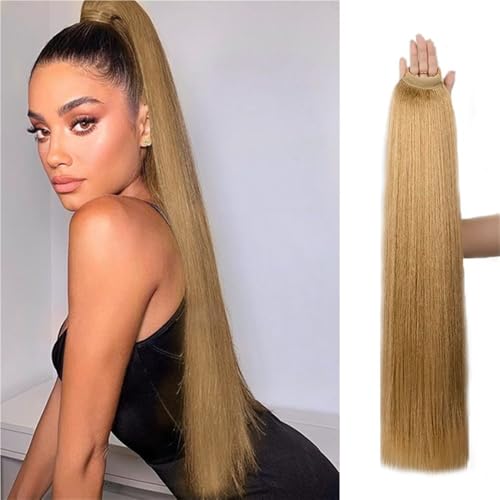 Pferdeschwanz, Damen-Pferdeschwanz-Perücke mit elastischer Ringzopf-Haarverlängerung Pferdeschwanzverlängerung(Light brown) von birene