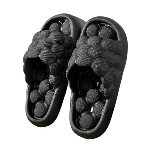 birene Sandalen, Duschpantoffeln for Herren und Damen im Haus- und Hotelbadezimmer Flip-Flops für Damen(Black,44 EU) von birene