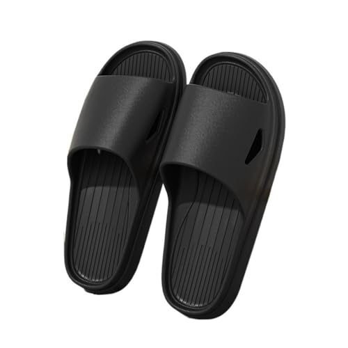 birene Sandalen, EVA-Hausschuhe for Männer und Frauen in Badezimmern, Schlafzimmern und Schwimmbädern Flip-Flops für Damen(Black,41 EU) von birene