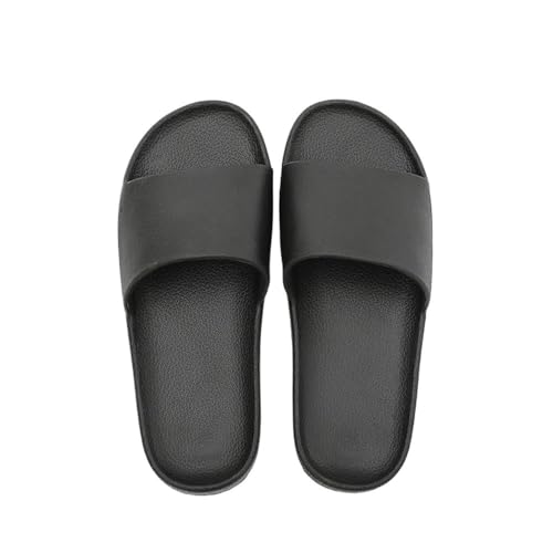 birene Sandalen, Herren Leichte Hausschuhe Sommer Indoor Badezimmer Sandalen Komfort Flip-Flops für Damen(Black,43 EU) von birene