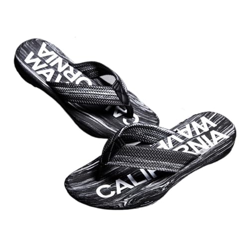 birene Sandalen, Sommer-Flip-Flops for Herren – Atmungsaktive Strandsandalen for Outdoor & Meer Flip-Flops für Damen(Black,41 EU) von birene