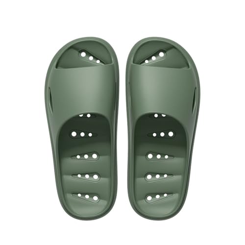 birene Sandalen, Stumme, schnelltrocknende Badeschuhe for Herren for die Dusche und den Haushalt Flip-Flops für Damen(Green,43 EU) von birene