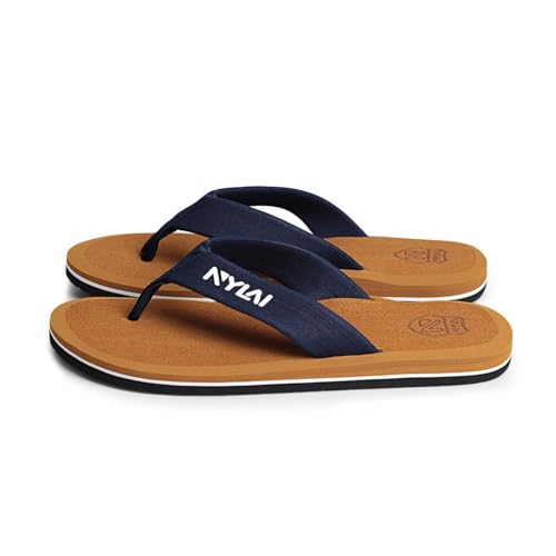 birene Sandalen, Zehentrenner-Sandalen for Herren mit dicker Sohle for den Sommer, den Strand und die Freizeit im Freien Flip-Flops für Damen(Blue,45 EU) von birene