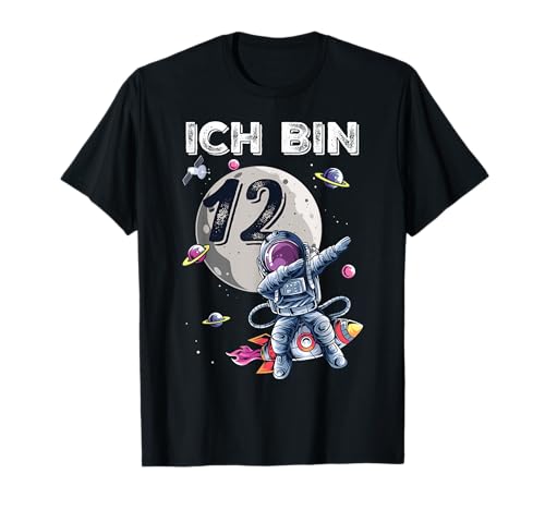 Astronaut 12 Geburtstag Jungen 12 Jahre Weltraum Astronomie T-Shirt von birthday themes for boys astronomy decorations Tee