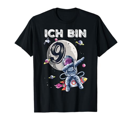 Astronaut 9 Geburtstag Jungen 9 Jahre Weltraum Astronomie T-Shirt von birthday themes for boys astronomy decorations Tee