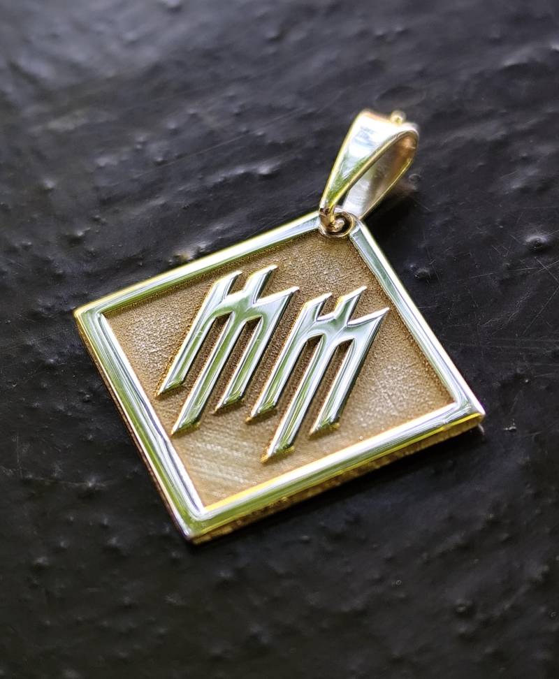 Marilyn Manson Mm Charm-Anhänger Aus Sterling Silber, Durchmesser 15 Mm von bis4u