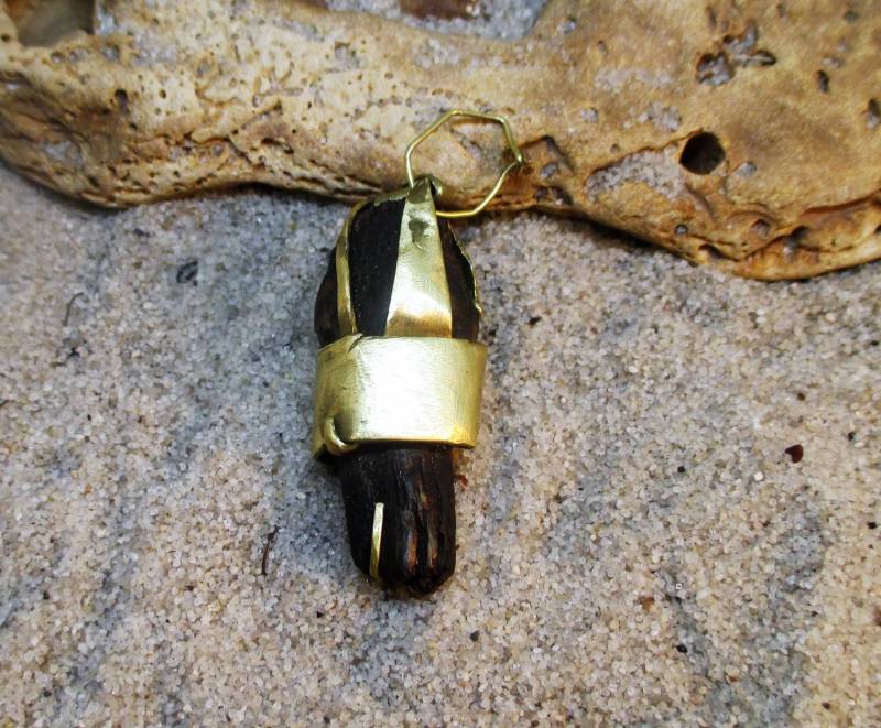 Messing Gewickelt Holz Anhänger von bissap
