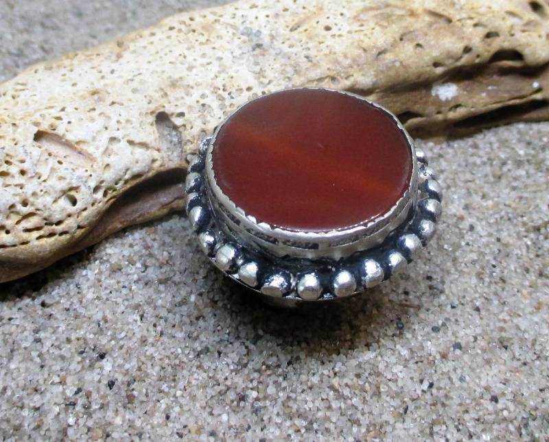 Silber Und Groß Flach Rund Achat Tuareg Ring Silber Und Groß Flach Rund Achat Tuareg Ring von bissap