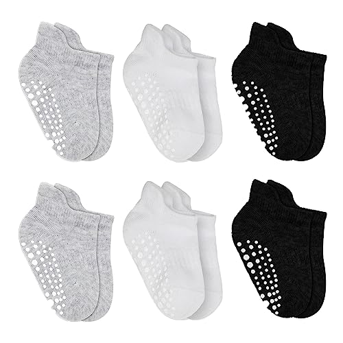 6 Paar Stoppersocken Baby Kinder ABS Rutschfeste Socken Bio Baumwolle 0-6 Monate bis 2-3 Jahre Antirutschsocken Jungen Mädchen Kleinkind Socken von bistyle
