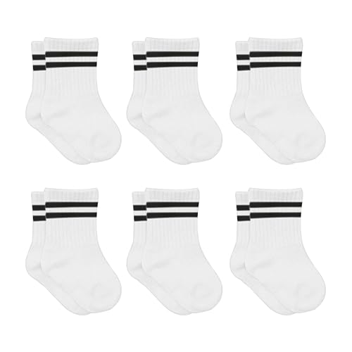 Baumwolle 6 Paar Baby Socken für Neugeborene Säugling 0-6 Monate bis 3 Jahre | Stopper Nahtlos Socken | Jungen Mädchen Kindersocken von bistyle