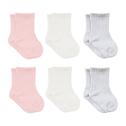 bistyle Baumwolle 6 Paar Baby Socken für Neugeborene Säugling 0-3 Monate bis 2-3 Jahre | Duftend Baby Socken | Jungen Mädchen Kleinkind Socken (as3, age, 0_month, 6_months, Rosa) von bistyle