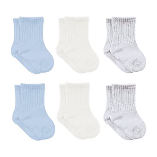 bistyle Baumwolle 6 Paar Baby Socken für Neugeborene Säugling 0-3 Monate bis 2-3 Jahre | Duftend Baby Socken | Jungen Mädchen Kleinkind Socken (as3, age, 12_months, 24_months, Blau) von bistyle