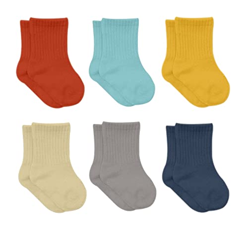 bistyle Baumwolle 6 Paar Baby Socken für Neugeborene Säugling 0-3 Monate bis 2-3 Jahre | Duftend Baby Socken | Jungen Mädchen Kleinkind Socken (as3, age, 12_months, 24_months, Rot) von bistyle