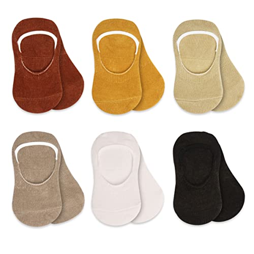 bistyle Baumwolle 6 Paar Baby Socken für Neugeborene Säugling 0-6 Monate bis 3 Jahre | Ballettsocken mit Griffen | Jungen Mädchen Kindersocken Kleinkind Socken (as3, age, 0_month, 6_months, Braun) von bistyle