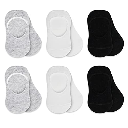 bistyle Baumwolle 6 Paar Baby Socken für Neugeborene Säugling 0-6 Monate bis 3 Jahre | Ballettsocken mit Griffen | Jungen Mädchen Kindersocken Kleinkind Socken (as3, age, 12_months, 24_months, Grau) von bistyle