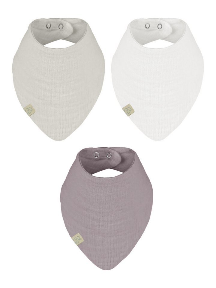 bistyle Dreieckstuch (3 St) Baby Musselin Lätzchen Halstuch Mehrfarbig, (Set, 3-St. 3er-Pack), Sabberlätzchen für Junge und Mädchen Unisex von bistyle