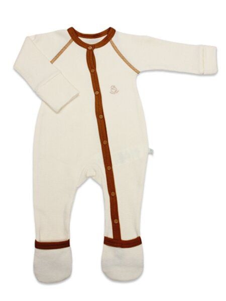 bistyle Neugeborenes Strampler Baby Waffle Strampler ( Babystrampler mit umklappbaren Füßen) zertifizierte Bio Baumwolle / Unisex von bistyle