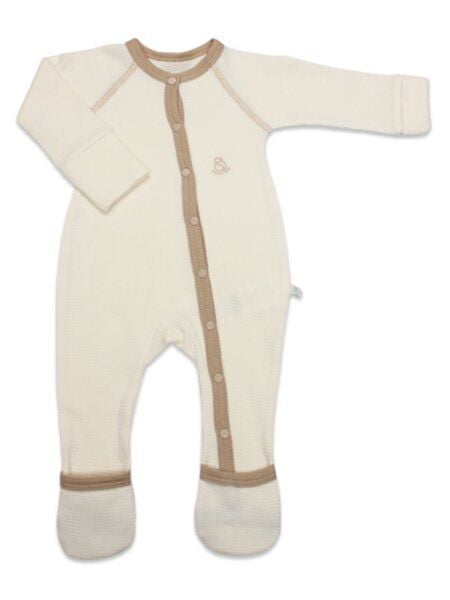 bistyle Neugeborenes Strampler Baby Waffle Strampler ( Babystrampler mit umklappbaren Füßen) zertifizierte Bio Baumwolle / Unisex von bistyle