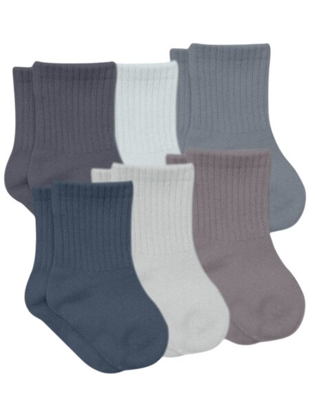 bistyle Socken 6er-Pack für Babys Babysocken Jungen Mädchen Kurzsocken gerippt von bistyle