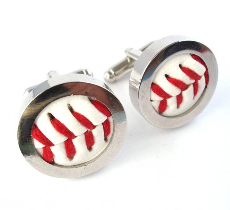 Groomsmen Manschettenknöpfe Echt Baseball Hochzeit Bräutigam Vatertag von bitsandbadges