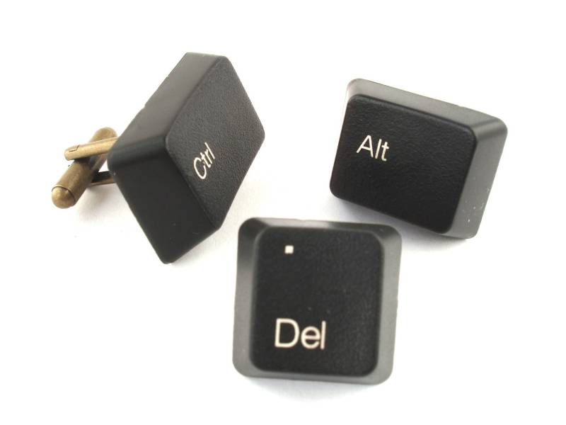 steuern Sie Alt Und Löschen Manschettenknöpfe Krawattennadel Handgemacht Aus Computer Tastatur Tasten Hochzeit Bräutigam Vatertag Geschenk von bitsandbadges