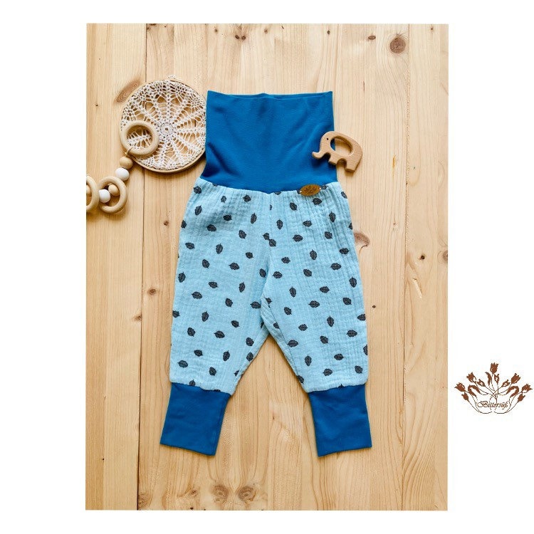Musselinhose Mit Bündchen, Leichte Sommerhose Für Babys/Kinder in Gr. 68-104 von bittersuessmode