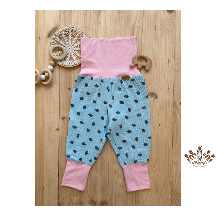 Musselinhose Mit Bündchen, Leichte Sommerhose Für Babys/Kinder in Gr. 68-110 von bittersuessmode