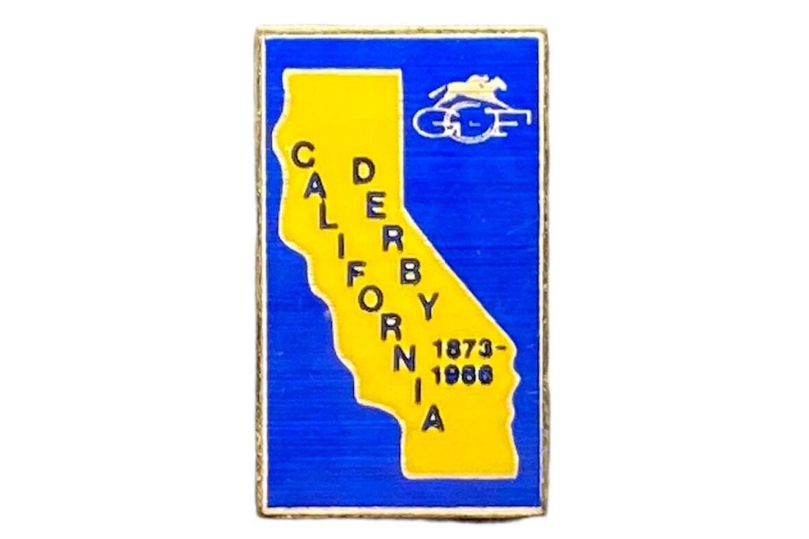 California Derby Souvenir Pin - Ggf Golden Gate Fields Horse Track Vintage 1986 von bizarrebaubles