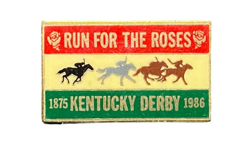 Kentucky Derby "Run For The Roses" Souvenir Pin - Vintage 1986 von bizarrebaubles