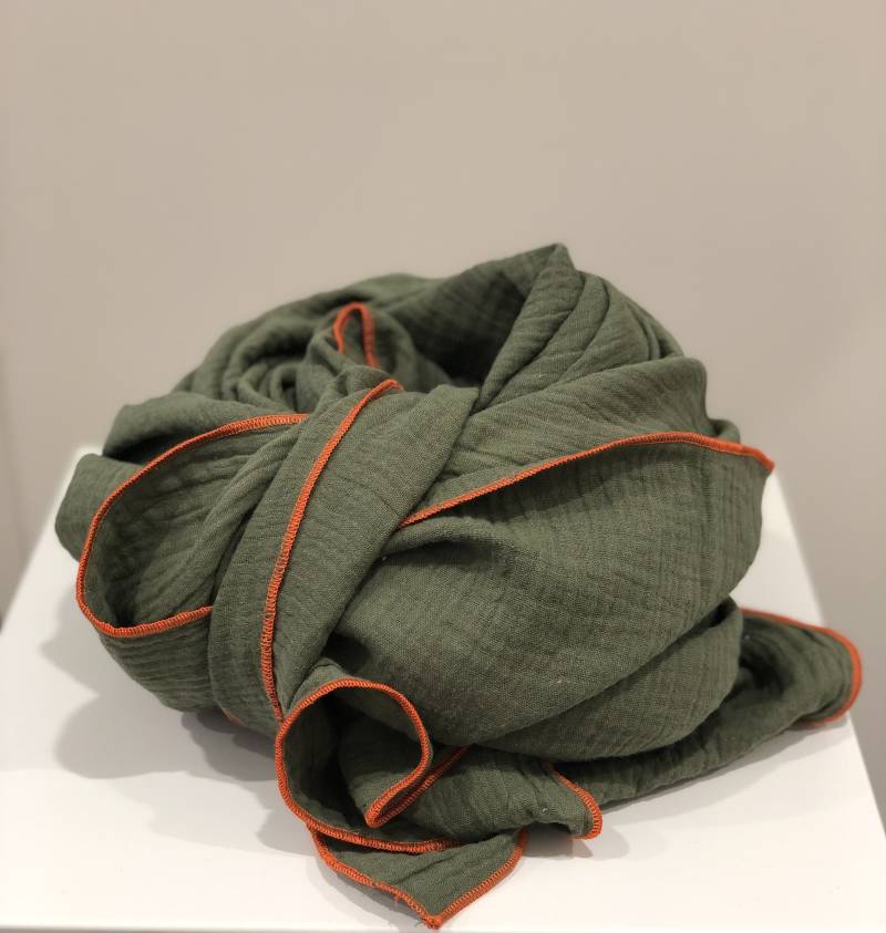 Bio Musselintuch Xxl in Grün Neon Orange, Schal Damen, Halstuch, Leicht, 100 % Plastikfrei, Made Germany, Geschenkidee Weihnachten Bio Musselintuch Xxl in Grün Neon Orange, Schal Damen, Halstuch, Leicht, 100 % Plastikfrei, Made Germany, Geschenkidee Weihnachten von bizifamily