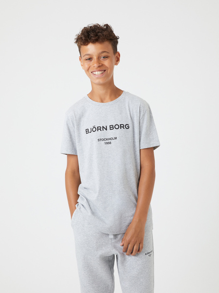 Björn Borg Borg Logo T-shirt Grau, 134-140 von björn borg