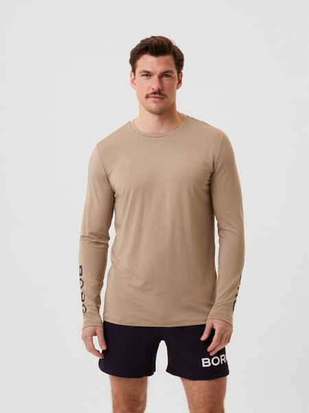 Björn Borg Borg Long Sleeve T-shirt Beige , L von björn borg