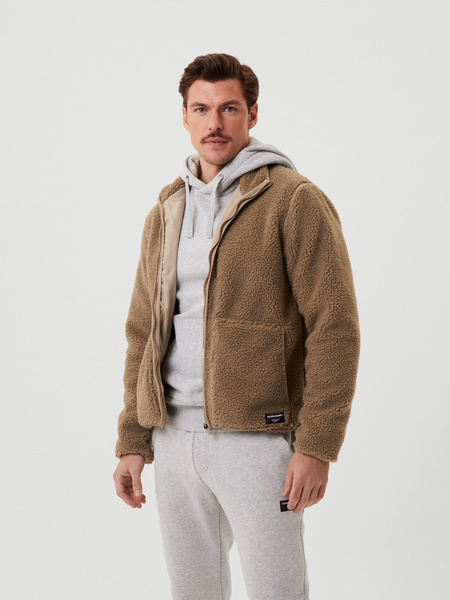 Björn Borg Centre Pile Fleece Jacket Beige , L von björn borg