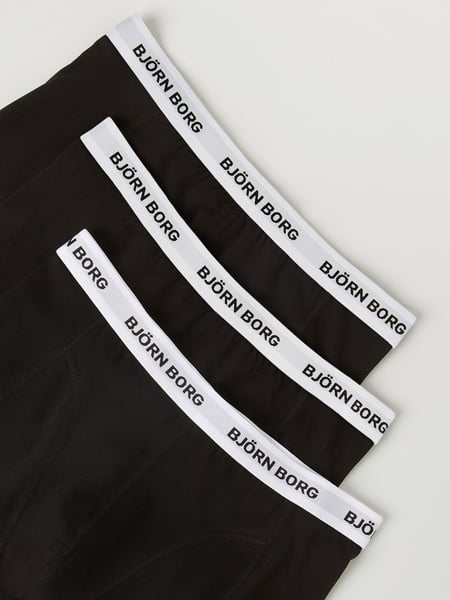 Björn Borg Contrast Elastic Cotton Stretch Boxer 3-pack Schwarz, L von björn borg