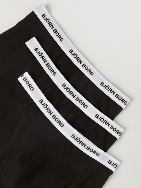 Björn Borg Contrast Elastic Cotton Stretch Boxer 3-pack Schwarz, XL von björn borg