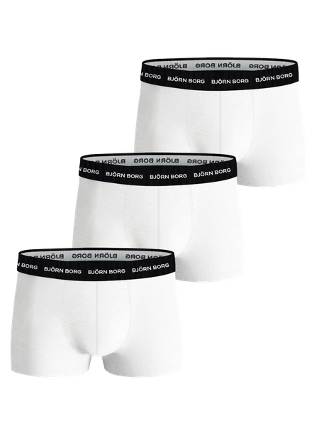 Björn Borg Cotton Stretch Trunk 3-pack Weiß, S von björn borg