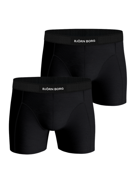 Björn Borg Lyocell Boxer 2-pack Schwarz, S von björn borg