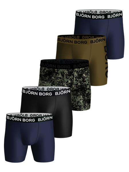 Björn Borg Performance Boxer 5-pack Mehrfarbig, S von björn borg