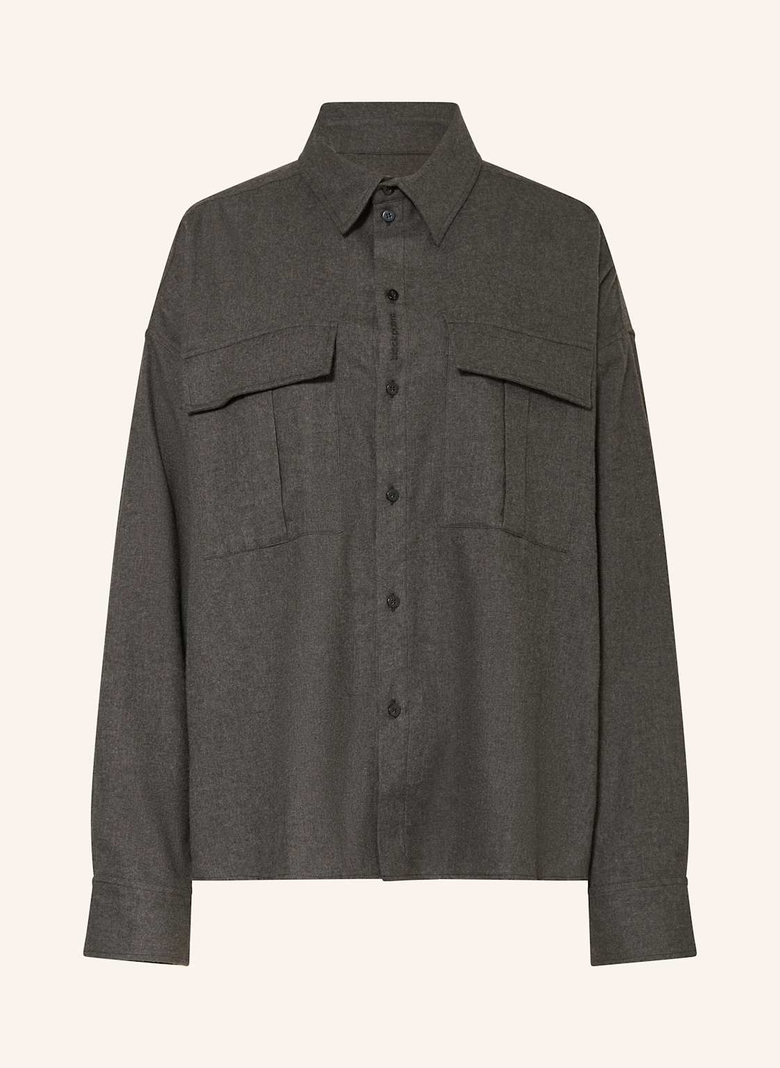 Black Palms Hemdbluse Flanny Aus Flanell grau von black palms