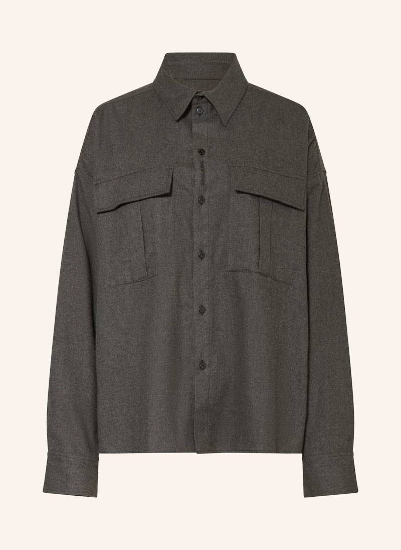 Black Palms Hemdbluse Flanny Aus Flanell grau von black palms
