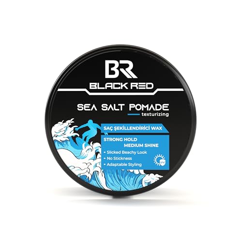 Black Red Meersalz-Pomade für Männer, 120 ml, starker Halt mit mittlerem Glanz, texturierendes Haarstyling-Wachs, natürlicher Strand-Look, flexible Kontrolle und Formel auf Wasserbasis Black Red Meersalz-Pomade für Männer, 120 ml, starker Halt mit mittlerem Glanz, texturierendes Haarstyling-Wachs, natürlicher Strand-Look, flexible Kontrolle und Formel auf Wasserbasis von Black Red