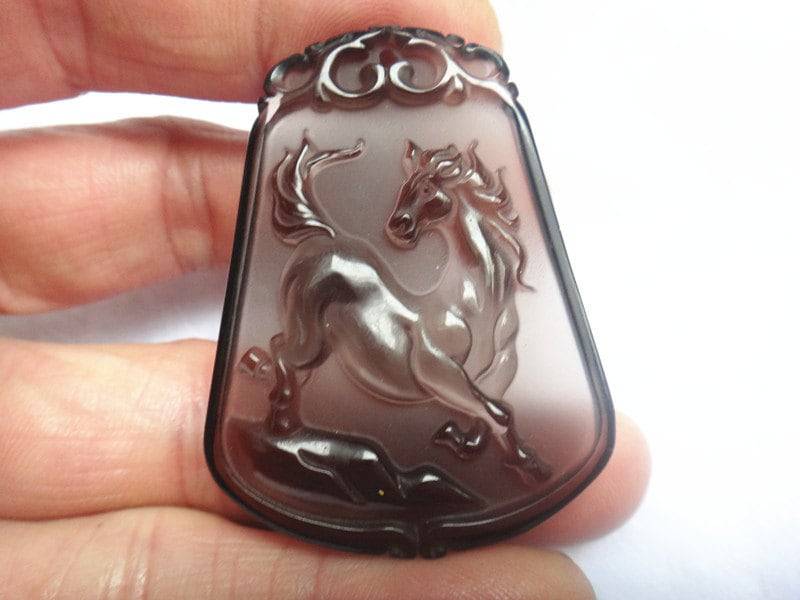 Echte Natürliche Eis Arten Von Obsidian Stein Anhänger Schwarzes Pferd Echte Natürliche Eis Arten Von Obsidian Stein Anhänger Schwarzes Pferd von blackbeaded