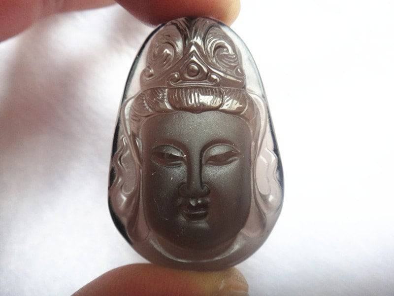 Einzigartige Perfekte Natürliche Eis-Arten Von Obsidian Anhänger Schutzengel Göttin Guanyin Einzigartige Perfekte Natürliche Eis-Arten Von Obsidian Anhänger Schutzengel Göttin Guanyin von blackbeaded