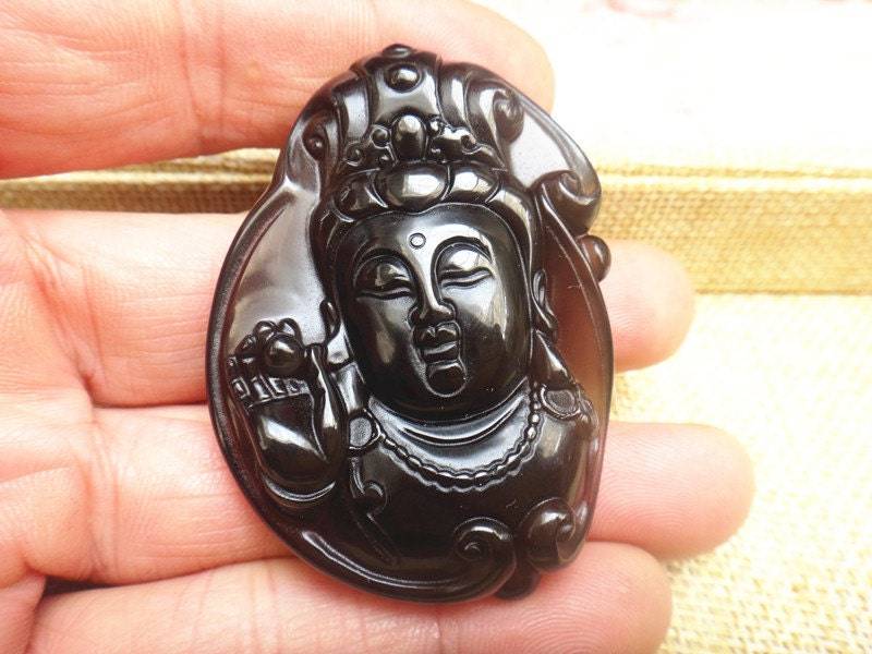 Einzigartige Perfekte Natürliche Eis-Arten Von Obsidian Anhänger Schutzengel Göttin Guanyin Einzigartige Perfekte Natürliche Eis-Arten Von Obsidian Anhänger Schutzengel Göttin Guanyin von blackbeaded
