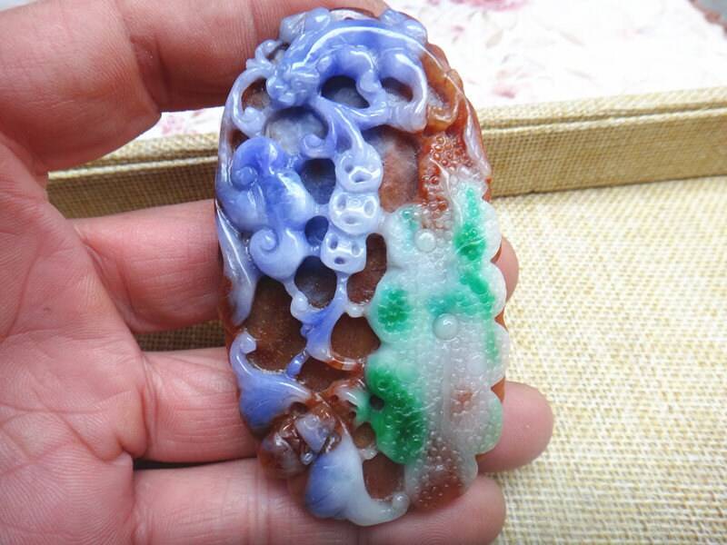 Einzigartige Perfekte Natürliche Jade Pi Yao Bunte Fledermaus Wunsch Lucky Charms Anhänger Einzigartige Perfekte Natürliche Jade Pi Yao Bunte Fledermaus Wunsch Lucky Charms Anhänger von blackbeaded