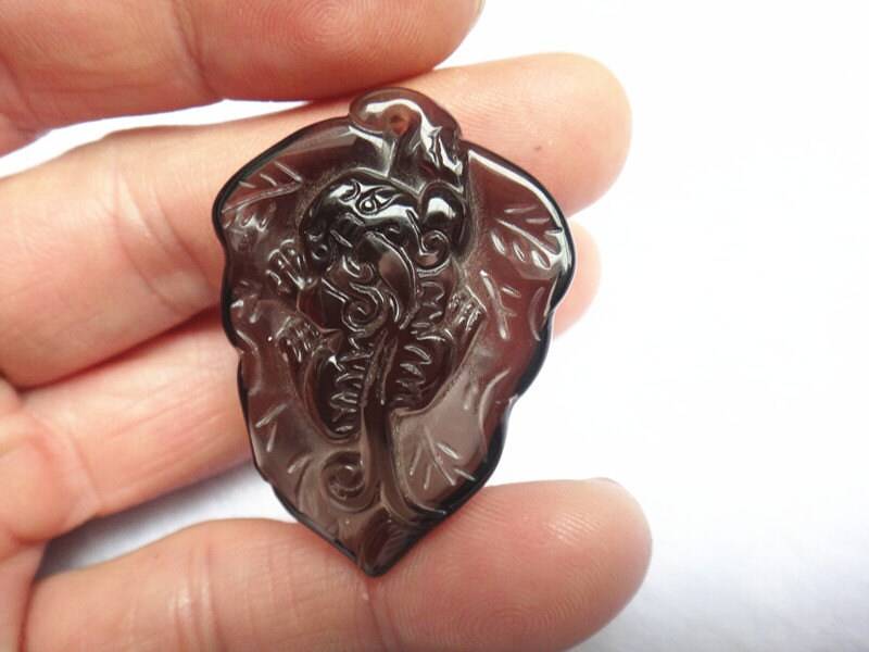 Gratis Versand Natürliche Obsidian Pi Yao Talisman Blüht" Anhänger Gratis Versand Natürliche Obsidian Pi Yao Talisman Blüht" Anhänger von blackbeaded