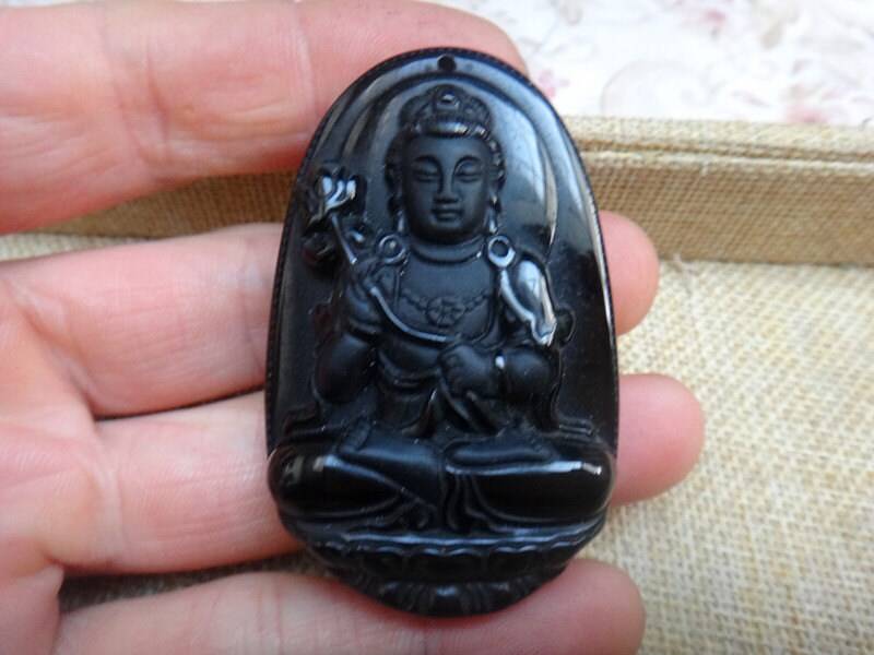 Kostenloser Versand Für Natürliche Obsidian Anhänger "Mahastamaprapta" Schutzpatron Kostenloser Versand Für Natürliche Obsidian Anhänger "Mahastamaprapta" Schutzpatron von blackbeaded