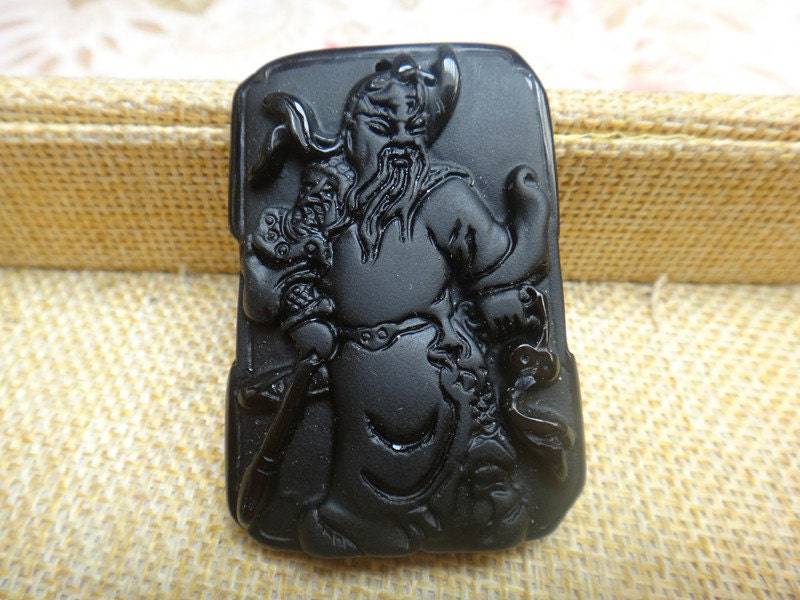 Kostenloser Versand Natürliche Obsidian "Guan Yu" Viel Glück Talisman Anhänger Böse Lucky Asian Guanyu Kostenloser Versand Natürliche Obsidian "Guan Yu" Viel Glück Talisman Anhänger Böse Lucky Asian Guanyu von blackbeaded